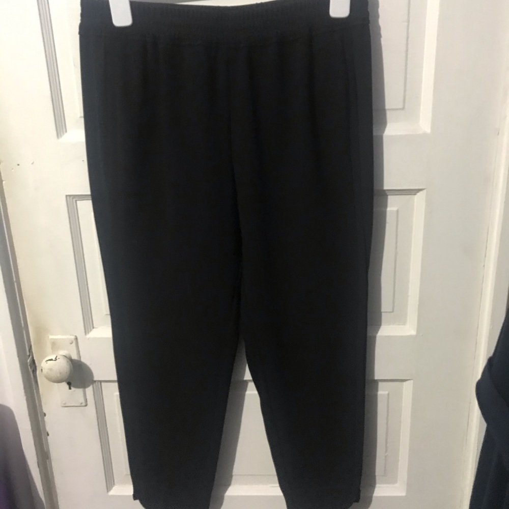 Black H&M Side Pleated Black Pants. Size 12.